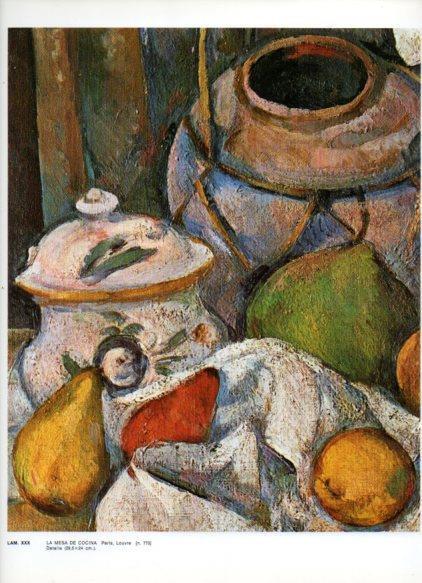 LAMINA V43302: La mesa de cocina por Cezanne detalle
