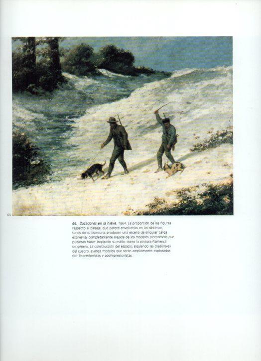 LAMINA V43343: Cazadores en la nieve por Courbet