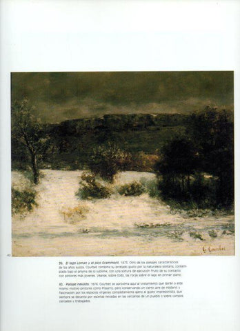 LAMINA V43341: Paisaje nevado por Courbet