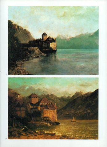LAMINA V43340: El castillo de Chillon por Courbet