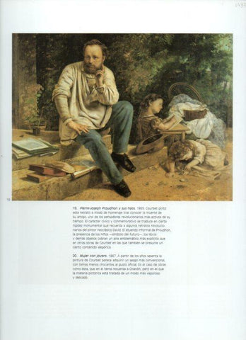 LAMINA V43331: Pierre Joseph Proudhon y sus hijos por Courbet