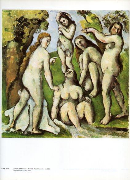 LAMINA V43300: Cinco bañistas por Cezanne