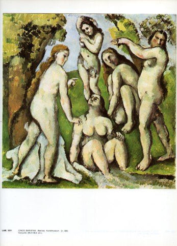 LAMINA V43300: Cinco bañistas por Cezanne