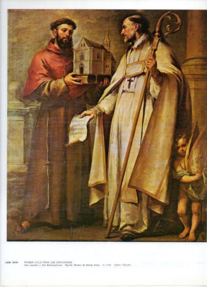 LAMINA V43271: San Leandro y San Buenaventura por Murillo