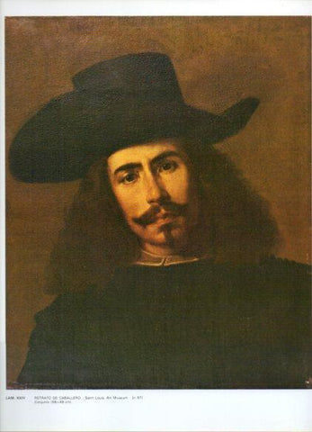 LAMINA V43267: Retrato de caballero por Murillo