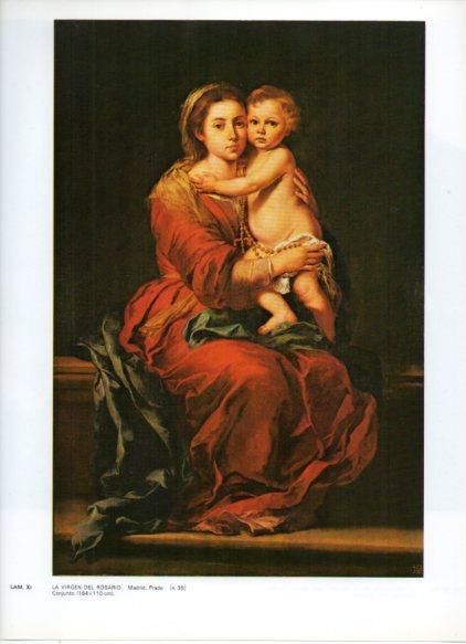 LAMINA V43261: La Virgen del Rosario por Murillo