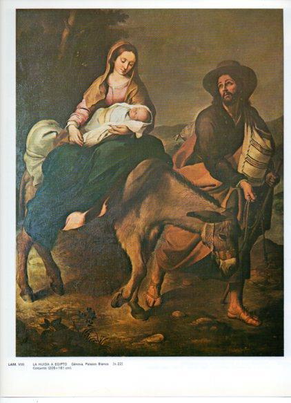 LAMINA V43259: La huida a Egipto por Murillo