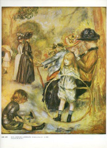 LAMINA V43255: En el jardin de Luxembourg por Renoir