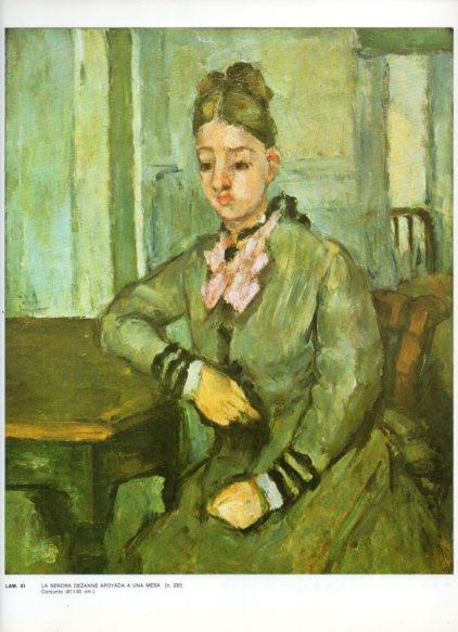 LAMINA V43293: La señora Cezanne apoyada a una mesa por Cezanne