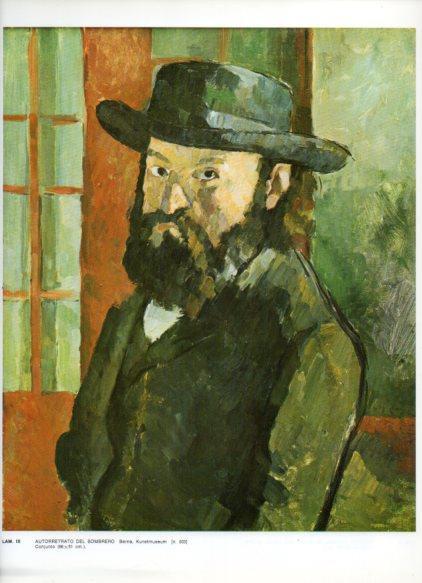LAMINA V43292: Autorretrato del sombrero por Cezanne