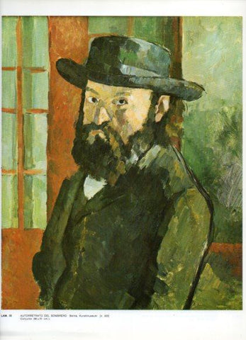 LAMINA V43292: Autorretrato del sombrero por Cezanne