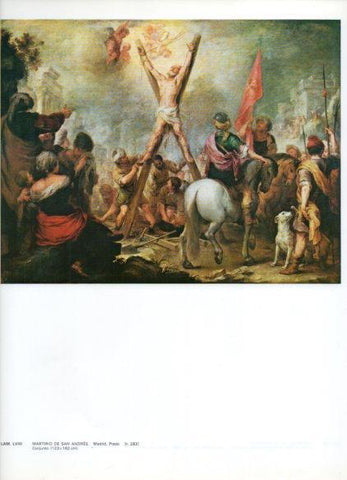 LAMINA V43284: Martirio de San Andres por Murillo