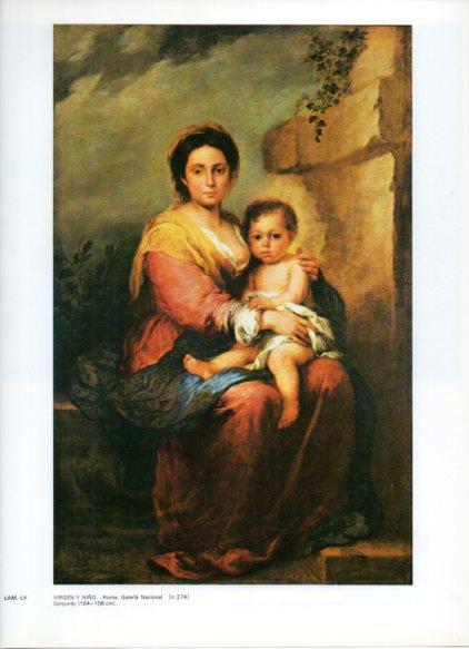 LAMINA V43283: Virgen y Niño por Murillo