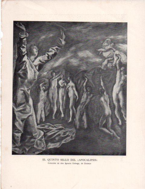 LAMINA V43155: El Greco. El quinto sello del Apocalipsis