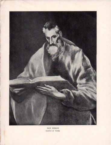 LAMINA V43154: El Greco. San Simon