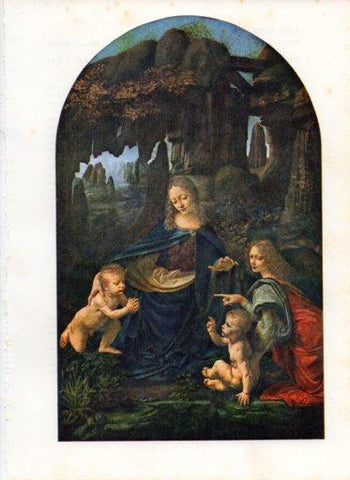 LAMINA V43032: La Virgen de las Rocas por Da Vinci