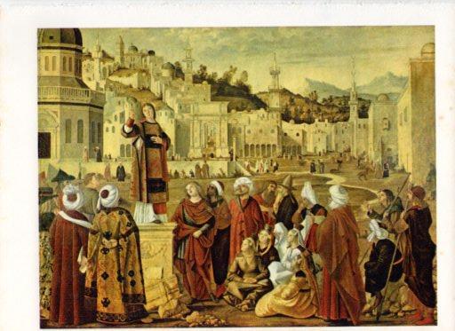 LAMINA V43031: La predicacion de San Esteban por Carpaccio