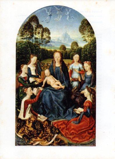 LAMINA V43020: Desposorio mistico de Santa Catalina de Alejandria por Memling