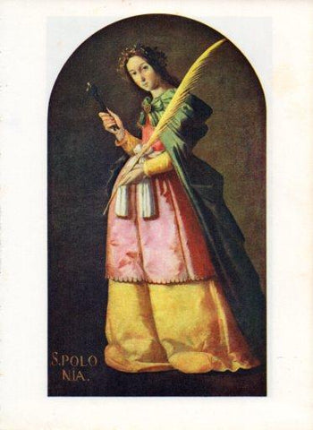 LAMINA V43054: Santa Apolonia por Zurbaran