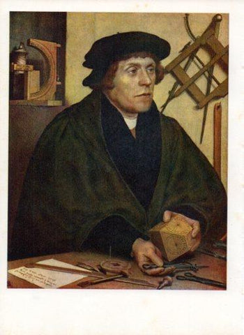 LAMINA V43046: Retrato de Nicolas Kratzer por Hans Holbein