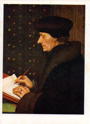 LAMINA V43045: Retrato de Erasmo por Hans Holbein