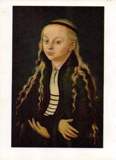 LAMINA V43047: Retrato de jovencita por Cranach el Viejo