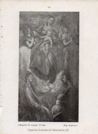 LAMINA V42996: Saintes Justine et Gertrude par Le Greco