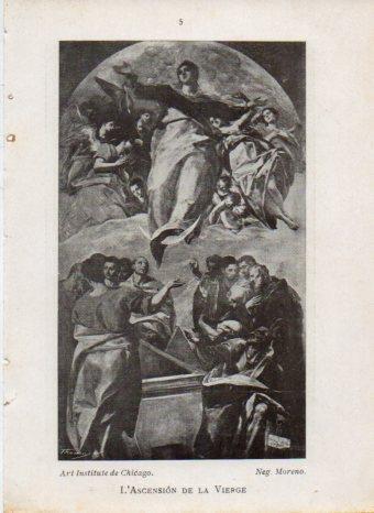 LAMINA V42992: L'Ascension de la Vierge par Le Greco