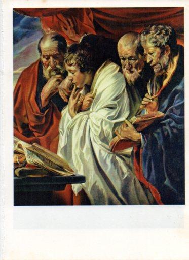 LAMINA V43061: Los cuatro Evangelistas por Jacob Jordaens