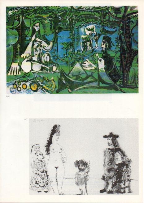LAMINA V43129: Picasso. Le dejeuner sur segons Manet i Aiguatinta