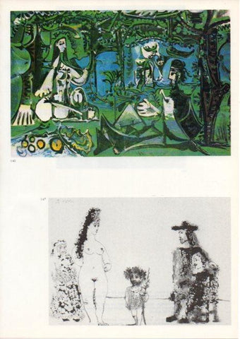 LAMINA V43129: Picasso. Le dejeuner sur segons Manet i Aiguatinta
