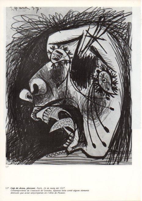 LAMINA V43122: Picasso. Cap de dona plorant