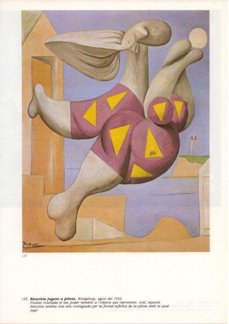 LAMINA V43121: Picasso. Banyista jugant a la pilota
