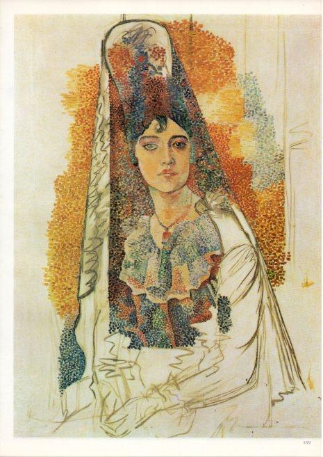 LAMINA V43115: Picasso. Manola puntillista