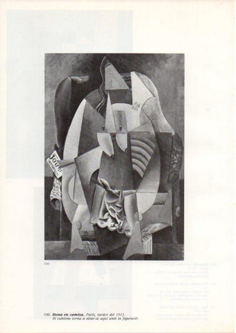 LAMINA V43113: Picasso. Dona en camisa