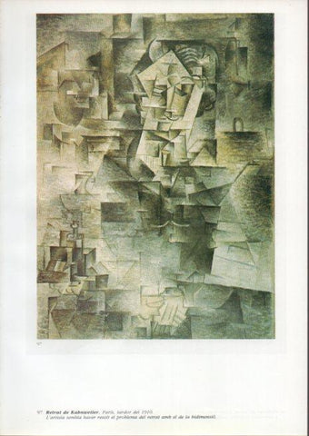 LAMINA V43110: Picasso. Retrat de Kabnweiler