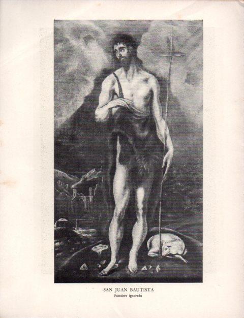 LAMINA V43147: El Greco. San Juan Bautista