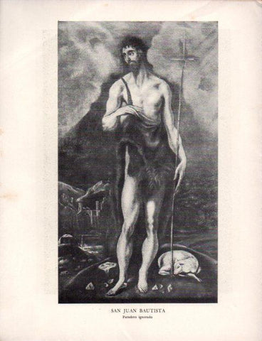 LAMINA V43147: El Greco. San Juan Bautista