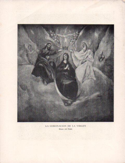 LAMINA V43146: El Greco. La Coronacion de la Virgen