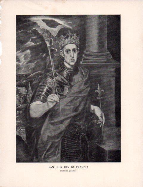 LAMINA V43144: El Greco. San Luis rey de Francia