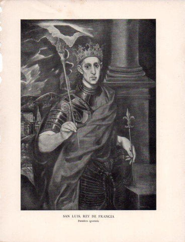 LAMINA V43144: El Greco. San Luis rey de Francia