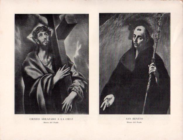 LAMINA V43142: El Greco. Cristo abrazado a la cruz y San Benito
