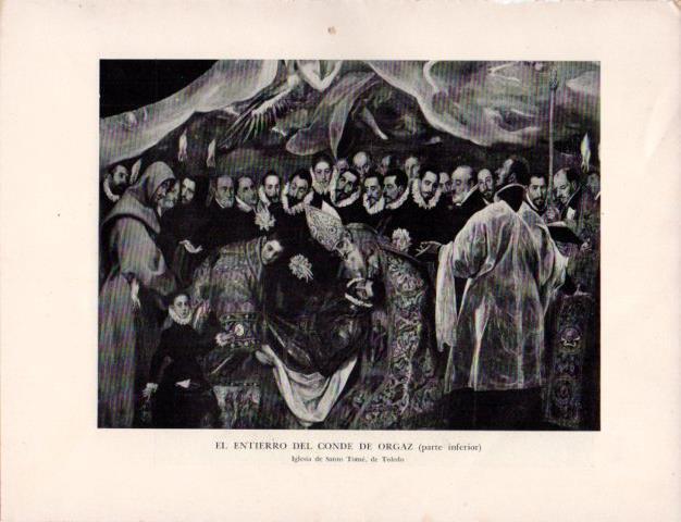 LAMINA V43140: El Greco. El entierro del Conde de Orgaz parte inferior