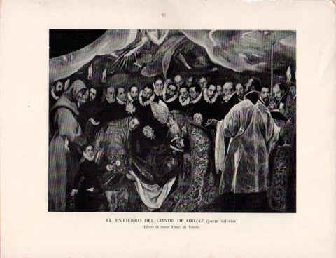 LAMINA V43140: El Greco. El entierro del Conde de Orgaz parte inferior