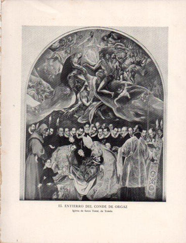 LAMINA V43139: El Greco. El entierro del Conde de Orgaz