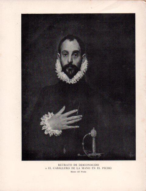 LAMINA V43138: El Greco. El caballero en la mano en el pecho
