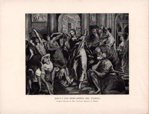 LAMINA V43135: El Greco. Jesus y los Mercaderes del Templo