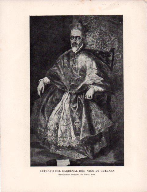LAMINA V43143: El Greco. Retrato del Cardenal don Nino de Guevara