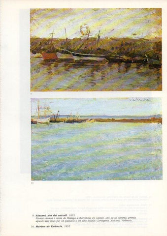 LAMINA V43081: Picasso. Alacant des del vaixell i Marina de Valencia