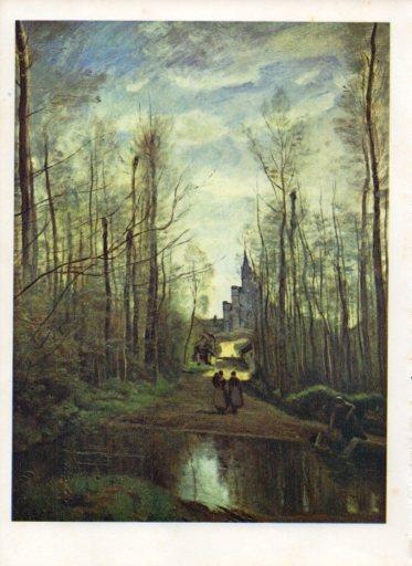 LAMINA V43076: Vista de Marissel por J. B. Camille Corot